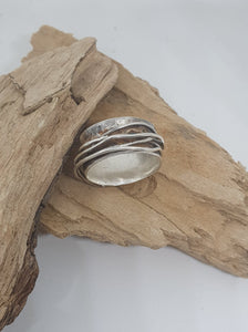 Ring - Sterling Silver Oxidised Wrap Ring