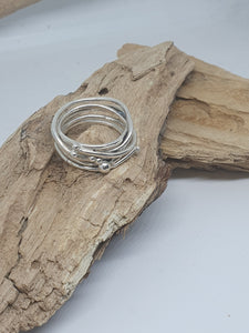 Ring - Sterling Silver Molten Wrap Ring