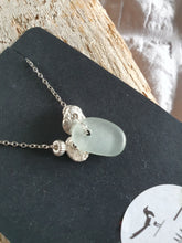 Load image into Gallery viewer, Beach Glass - Clear / Light blue necklace
