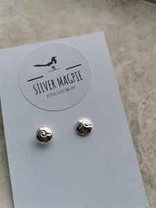 Earrings - Small Wave Polished Dome Studs