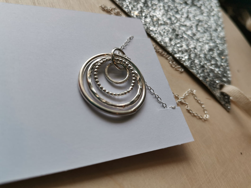 Necklace - Quadruple Hollow Circles
