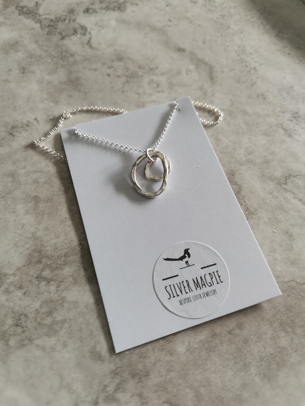Necklace - Hammered Pebble Hoop Necklace