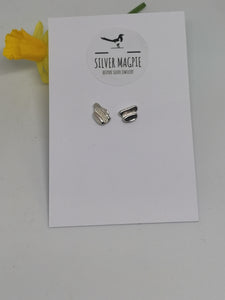 Earrings - Molten Ridged - Small Studs