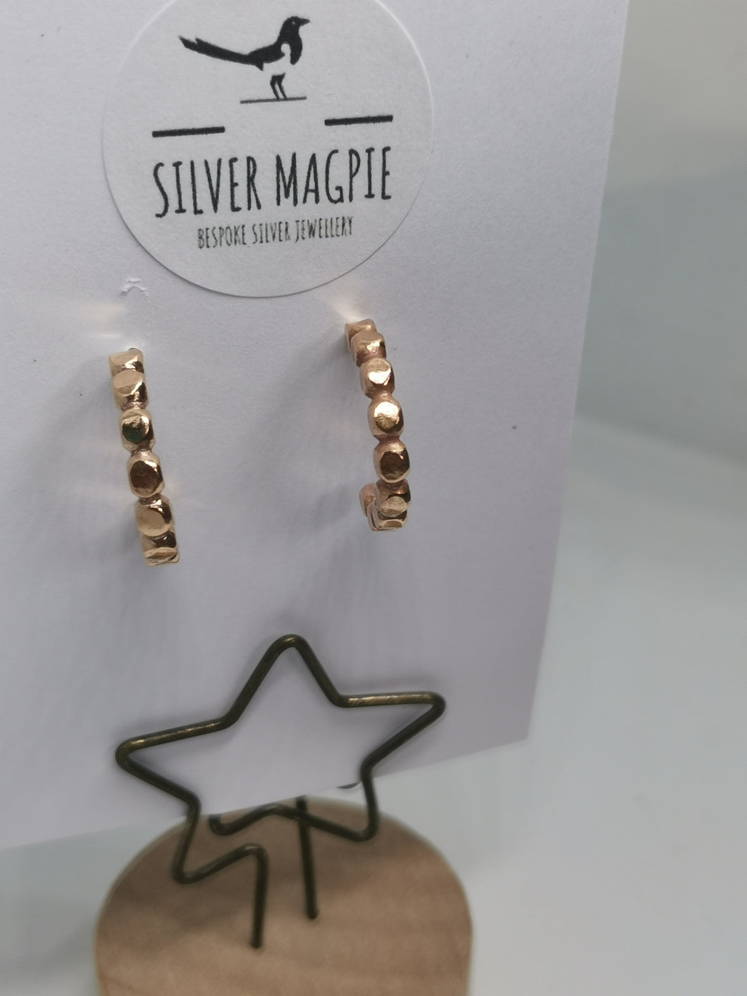 Earrings - Rose Gold Half Hoop Studs