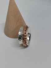 Load image into Gallery viewer, Ring - Rose Gold and Sterling Silver Spinning Ring
