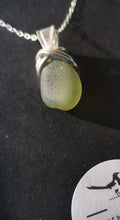 Load image into Gallery viewer, Beach Glass Medium Green Wired Pendant
