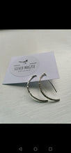 Load image into Gallery viewer, Earrings - Hammered Pull Through Half Hoops
