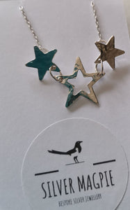 Necklace - Statement Triple Star Necklace