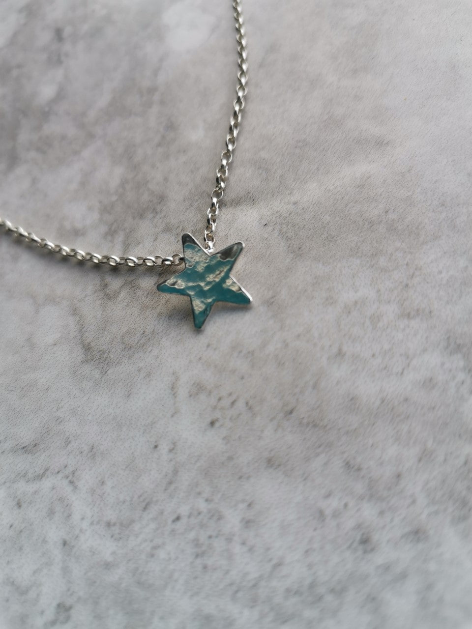 Anklet - Hammered Silver Star
